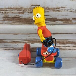 Vintage 90s ARCO Bart Simpson Skateboard Toy Cartoon Tested Works – Used